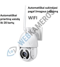 Lauko WIFI kamera automatiškai sukinėjama su optika CAT 5MP