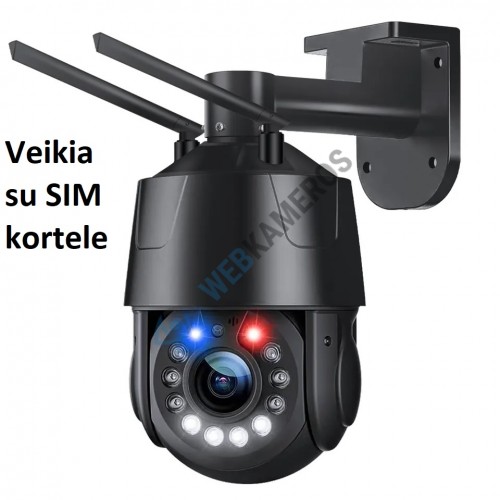 Stebėjimo kamera su SIM kortele CAT 5MP su švyturėliais